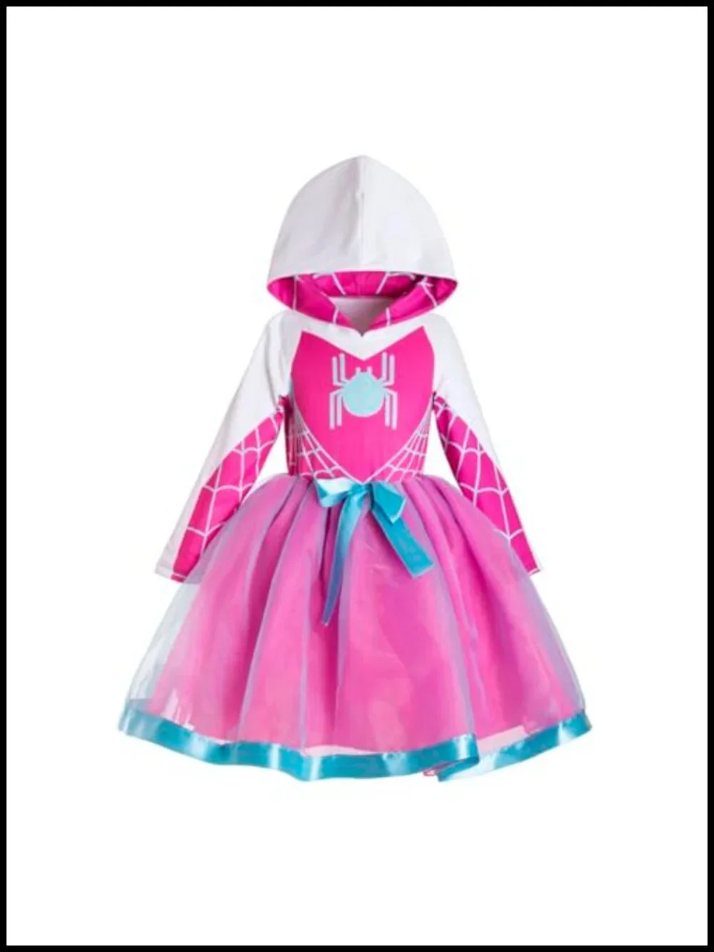 Girls Halloween Bat Spider Web Tulle Tutu Dress with Ruffle